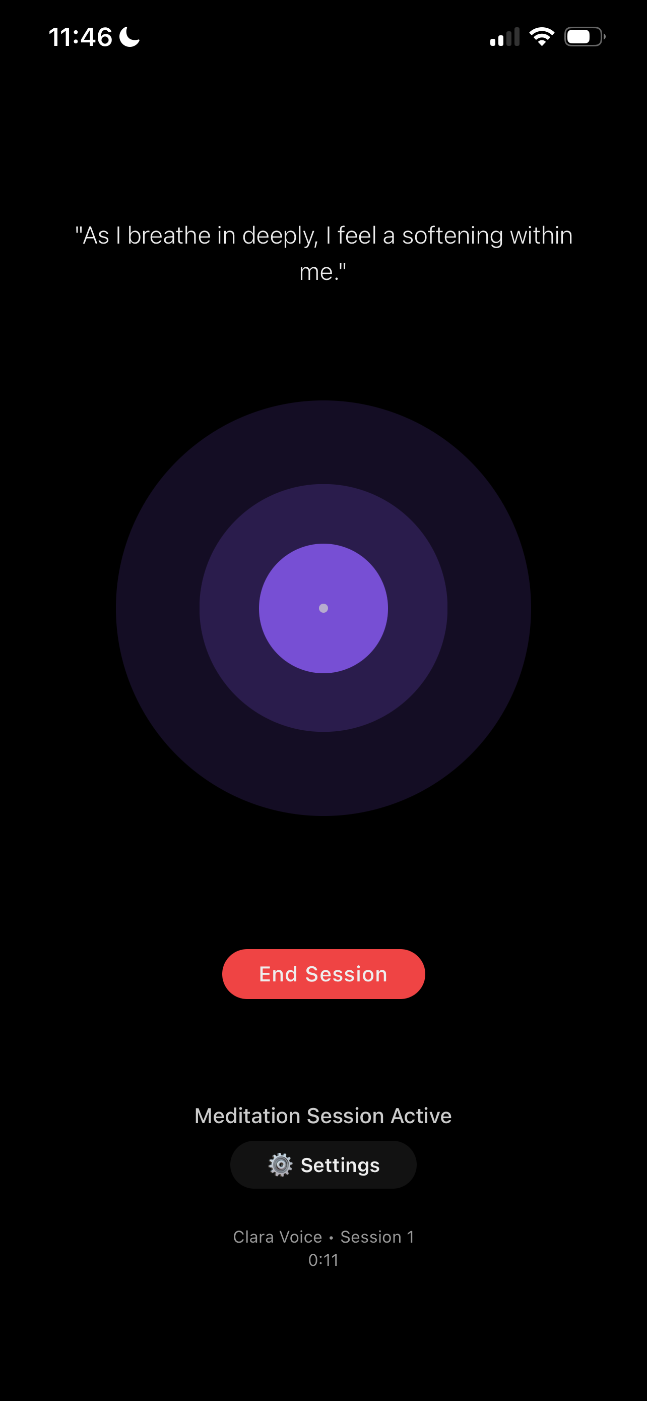 AI Meditation Guide running session